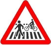Señal P-20c: paso de peatones y ciclistas adosado o compartido
