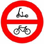 Señal R-119: prohibido ciclos y VMP