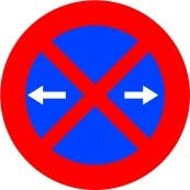 Señal R-307a: prohibido parar y estacionar (tramo general)