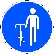 Señal R-422: ciclistas deben continuar a pie