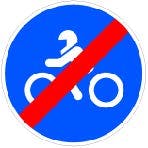 Señal R-508: fin de calzada obligatoria para motocicletas